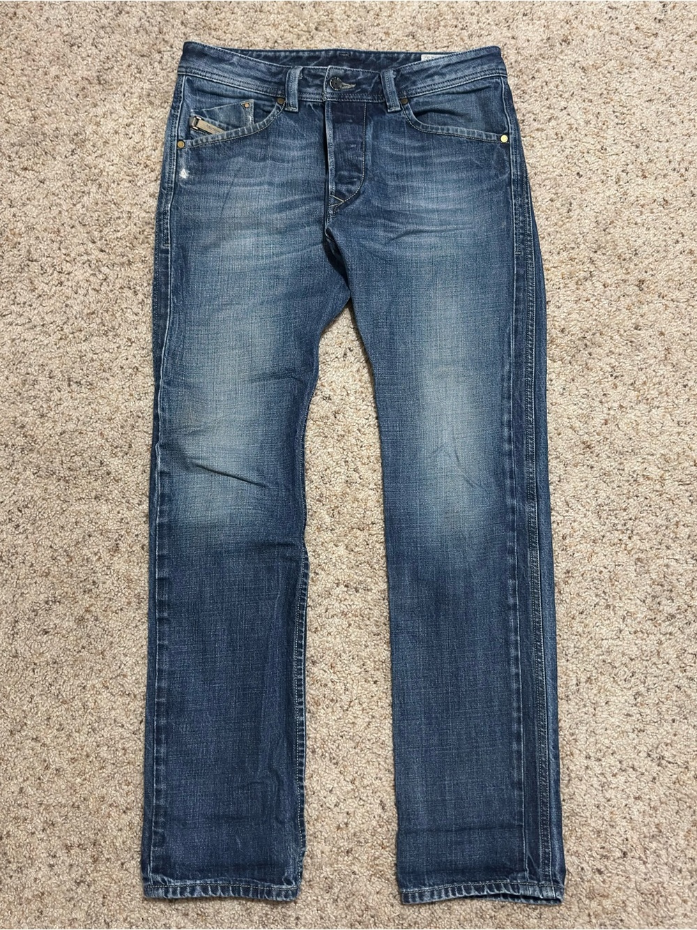 Diesel Darron Jeans Men 31x31 Regular Slim Tapered Distressed